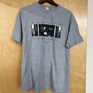 Agnes B gray graphic tee, good vintage condition